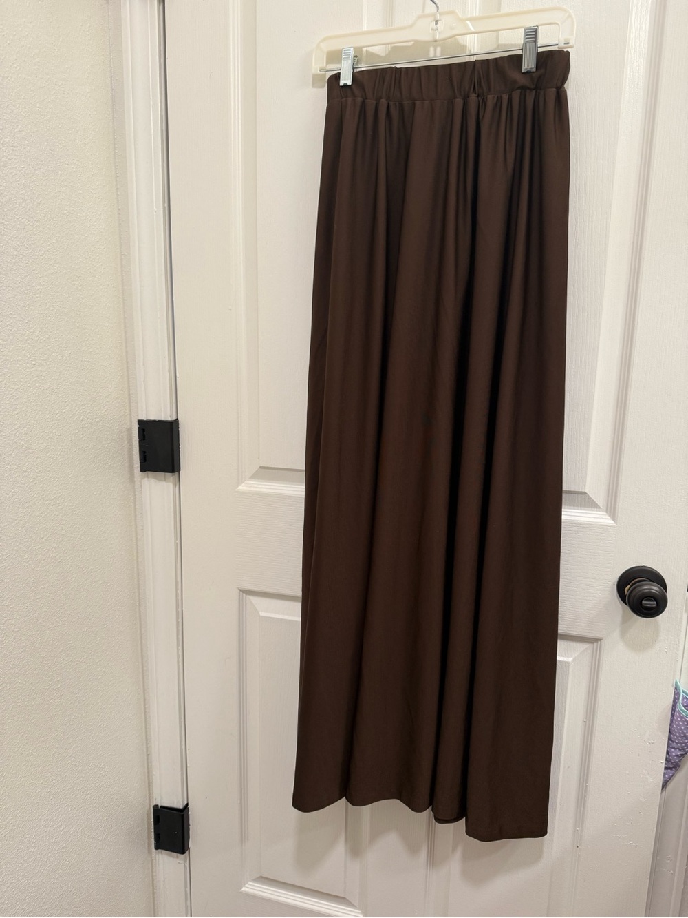 Women's Brown Elastic-Waist Maxi Skirt — Everyday Style 10 ship n shore